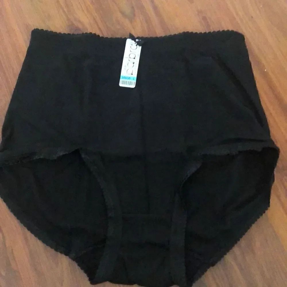 NWT Barbara Lingerie Black high waisted panties briefs size L 38608
